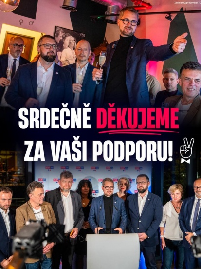 Jste Ti, kteří dělají naši stranu relevantní silou schopnou měnit zemi k lepšímu! Jste Ti, kteří nám dávají důvěru na radnice i do Parlamentu!

Díky Vám Honza Grulich dnes drtivě vyhrál v prvním kole nad kandidátem ANO. Díky Vám Tomáš Třetina postoupil s jasným náskokem a 35% podporou do kola druhého. Díky Vám máme skvělé výsledky všude po republice - v Hradci, kde jsme porazili hnutí ANO, v Jihlavě, v Nymburce, v Českém Brodu, kde náš starosta získal Tomáš Klinecký získal téměř 52 %. A na mnoha jiných místech.

Nesmírně si Vaší podpory vážíme, děkujeme za ni a já Vám říkám, že toto je teprve začátek! 