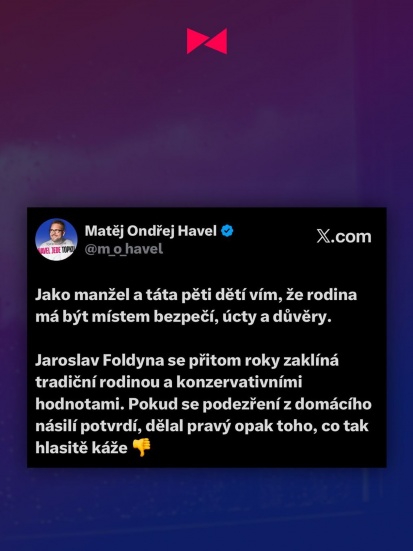 Zprávy okolo poslance Foldyny jsou závažné, proto buďme zdrženliví 